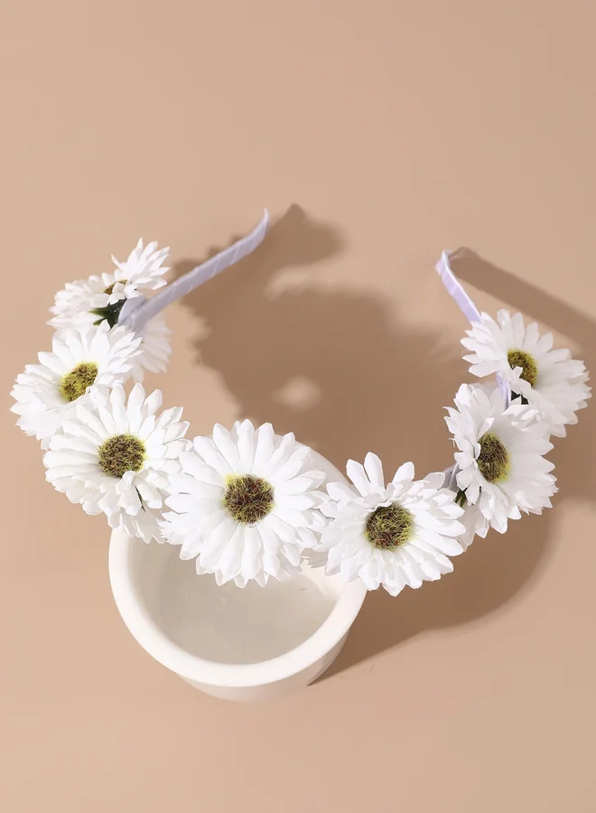 Take Two White Daisy Flower Crown Headband