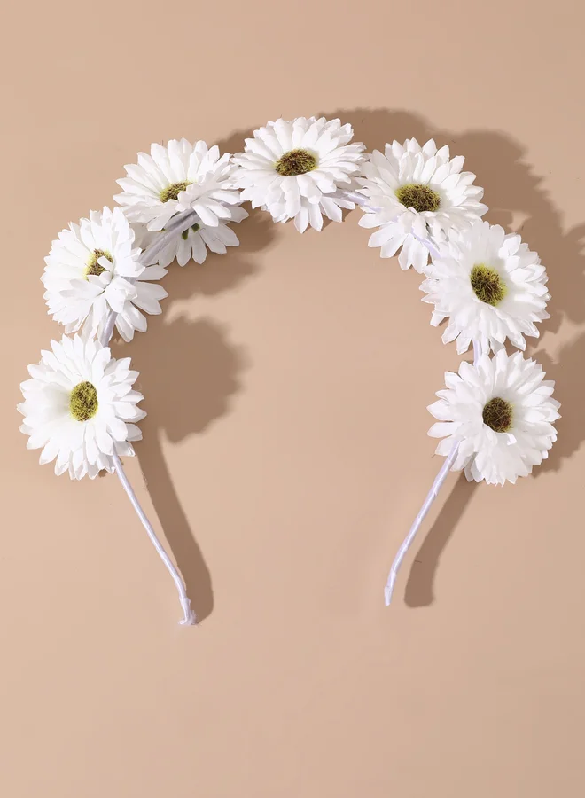 Take Two White Daisy Flower Crown Headband