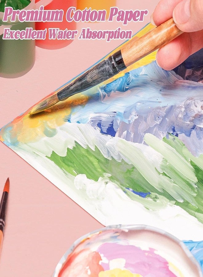 Bondream 120 Sheets Watercolor Paper Bulk,140 lb/300 GSM Cold Press Thick Water Color Paper Pad,Artist Painting Drawing Paper, Art Supplies for Kids Students Artists - Image 5