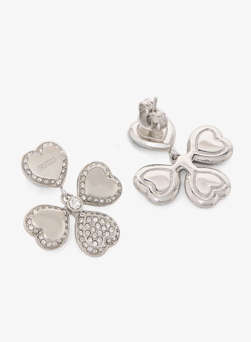 GUESS Multi Hearts & White CZ Rhodium Necklace