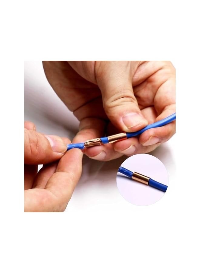 erorex Wire Ferrules Kit, 970 Pcs Non Insulated Crimp Connector, Tinned Copper Electrical Cable Pin Cord End Terminal Assortment Kit,Wire Crimp Connectors with 48 Pcs Heat Shrink Tubing - Image 3