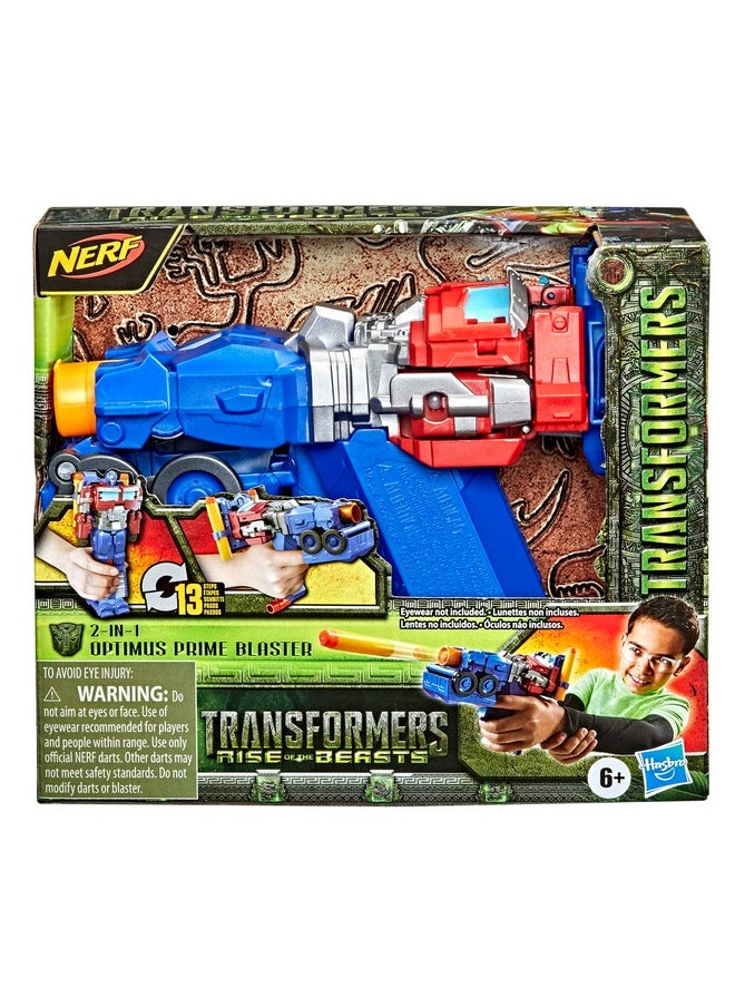 TRANSFORMERS - Toys Rise Of The Beasts Movie 2In1 Optimus Prime Blaster Powered By Nerf For Ages 6 And Up 7Inch - Image 1