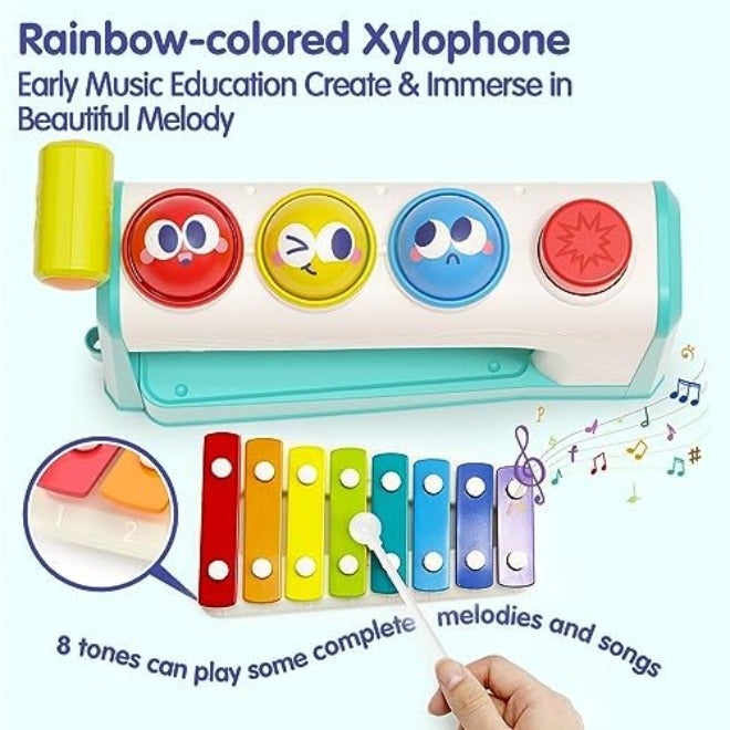 HOLA 4-in-1 Musical Xylophone Toy for Toddlers - Birthday Gift, Montessori Learning, Early Education - Image 5