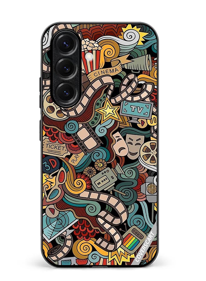 VR CREATIVE Protective Case Cover For Samsung Galaxy S25 Cinema Design Multicolour