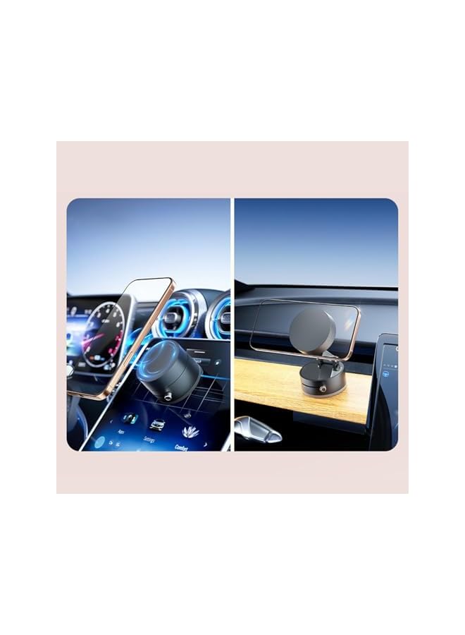 Green Tiger Foldable Magnetic Vacuum Phone Holder, Magnetic Vacuum Car Phone Holder, 180° Suction Double-Sided Swivel Stand for iPhone/Android, Car/Gym/Kitchen/Hands-Free(Black) - Image 3