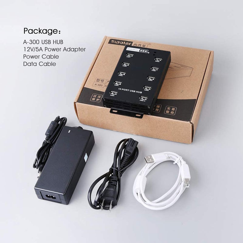 Sipolar-USB Hub- 10 Ports USB Data Hub-Industrial USB Powered Hub - USB 2.0 Hub for Mining, Bitcoin Miner - Image 5