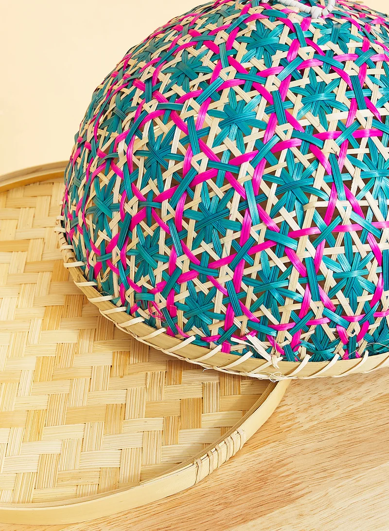 آيرا Food Cover Tray Rattan light blue and pink