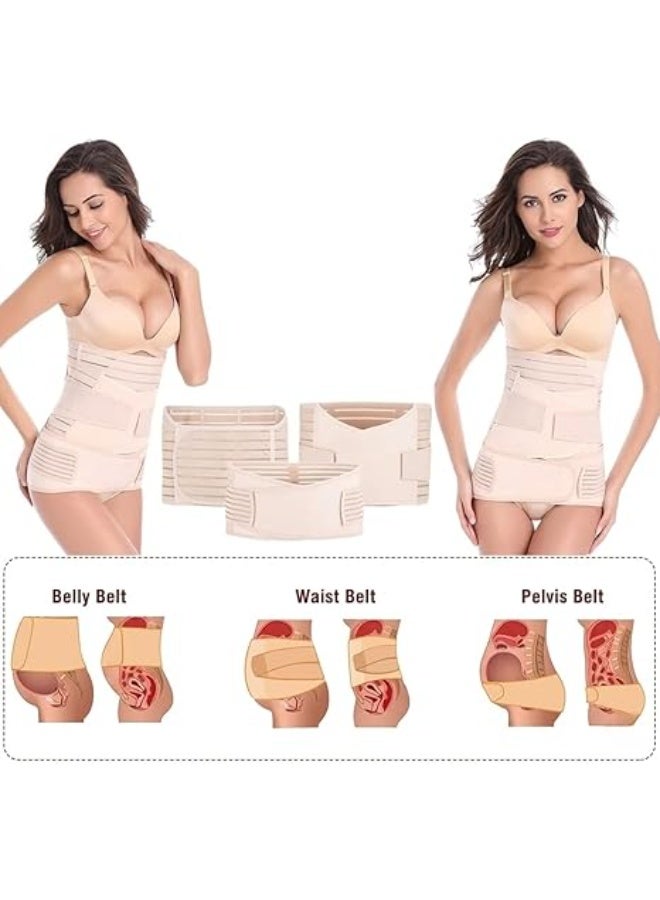 Hedge 3 in 1 Postpartum Girdle Support Recovery Belly Band Corset Wrap Body Shaper for After Birth Postnatal C-Section Waist Pelvis Shapewear Wrap Girdle Support Band Belt Body Shaper Size-XL - Image 4
