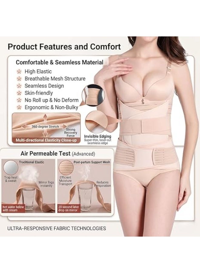 Hedge 3 in 1 Postpartum Girdle Support Recovery Belly Band Corset Wrap Body Shaper for After Birth Postnatal C-Section Waist Pelvis Shapewear Wrap Girdle Support Band Belt Body Shaper Size-XL - Image 2