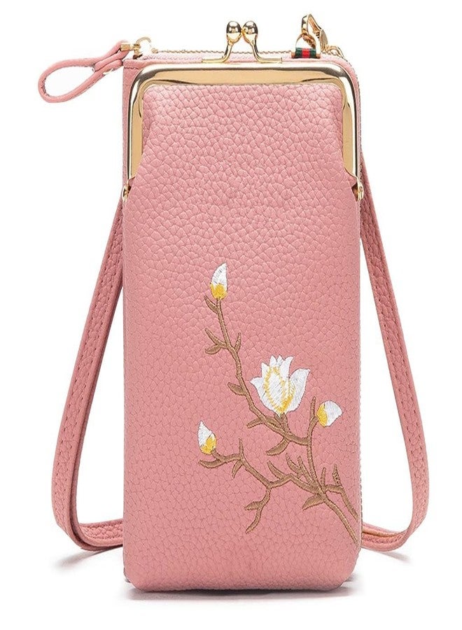 DUANT Leather Sling Bag for Women | Small Cross Body Mobile Pouch Purse | Phone Bag with Card & Cash Slots | Stylish Mini Sling Wallet Handbag for Girls & Ladies (Rose Gold) - Image 1