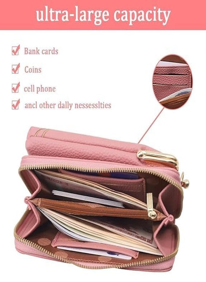 DUANT Leather Sling Bag for Women | Small Cross Body Mobile Pouch Purse | Phone Bag with Card & Cash Slots | Stylish Mini Sling Wallet Handbag for Girls & Ladies (Rose Gold) - Image 4