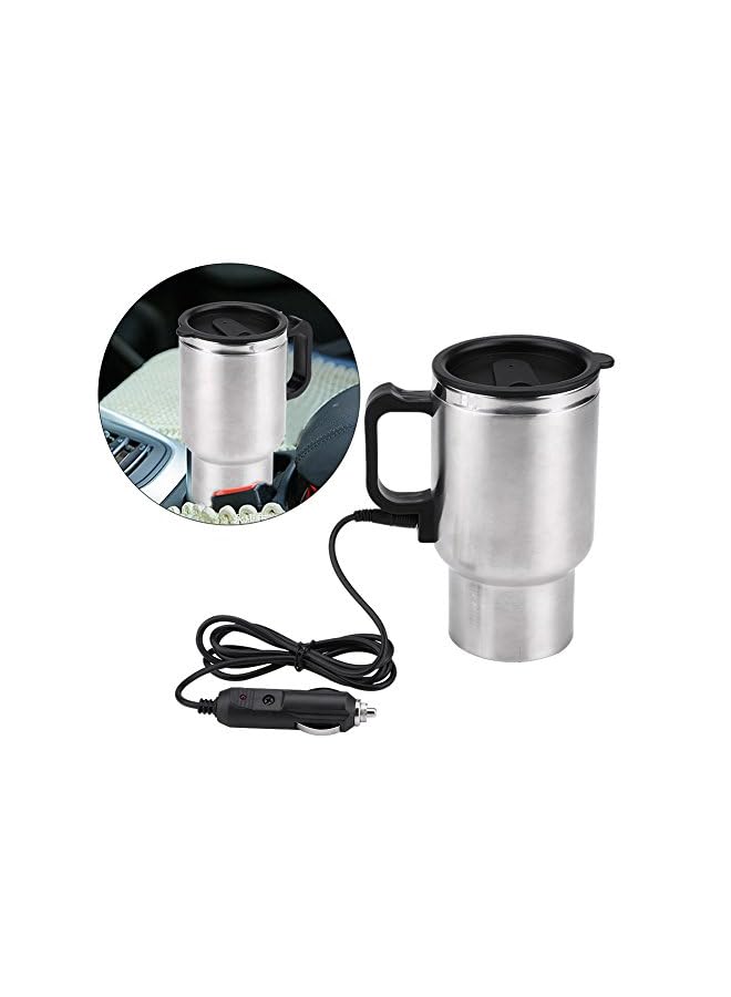 PROMASS Kettle Boiler 450ml Car Heating Travel Cup Stainless Steel Mug Car Coffee Cup Warmer with DC 12V Charger for Car - Image 5