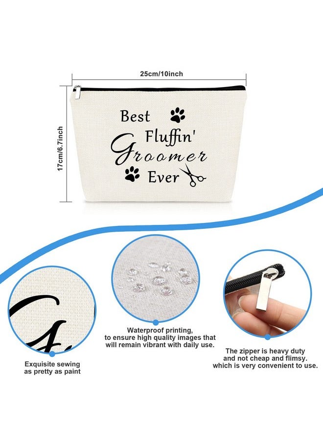 Mikela Dog Groomer Gift for Women Makeup Bag Grooming Gift Cosmetic Bag Pouch Pet Groomer Gift Dog Groom Gift Dog Stylist Gift Christmas Thanksgiving Day Birthday Gifts for Dog Groomer Dog Hairdresser  - Image 2
