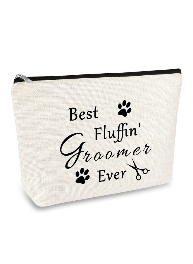 Mikela Dog Groomer Gift for Women Makeup Bag Grooming Gift Cosmetic Bag Pouch Pet Groomer Gift Dog Groom Gift Dog Stylist Gift Christmas Thanksgiving Day Birthday Gifts for Dog Groomer Dog Hairdresser  - Image 1