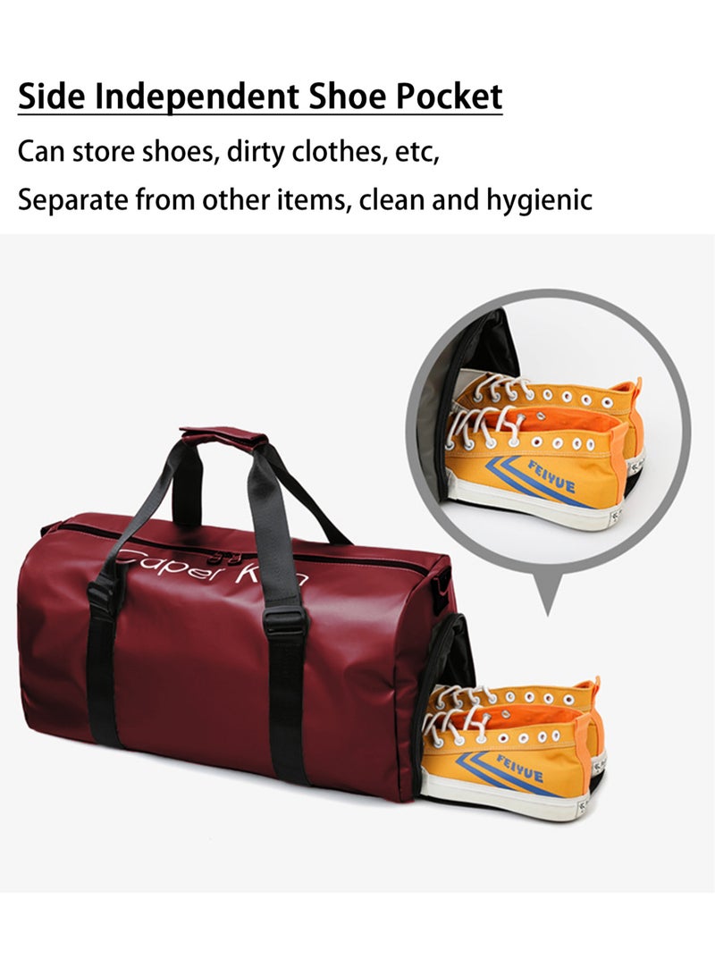 MissTiara Outdoor Sports High-Capacity Storage Bag with Dry Wet Pocket and Shoe Compartment for Training Camping and Hiking  - Image 4