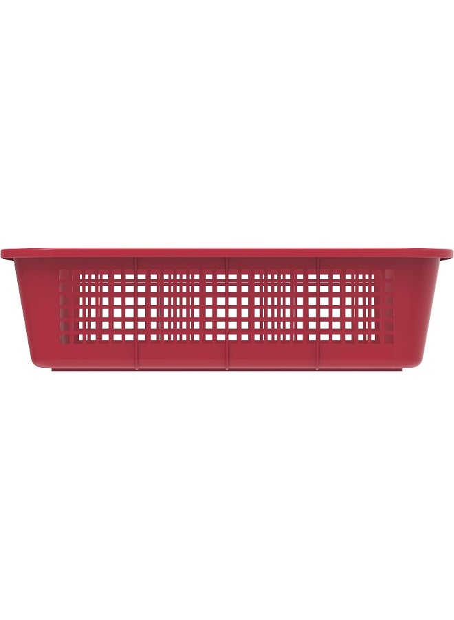 Cosmoplast Small Fruit Tray Storage Basket, Dark Red - Image 3