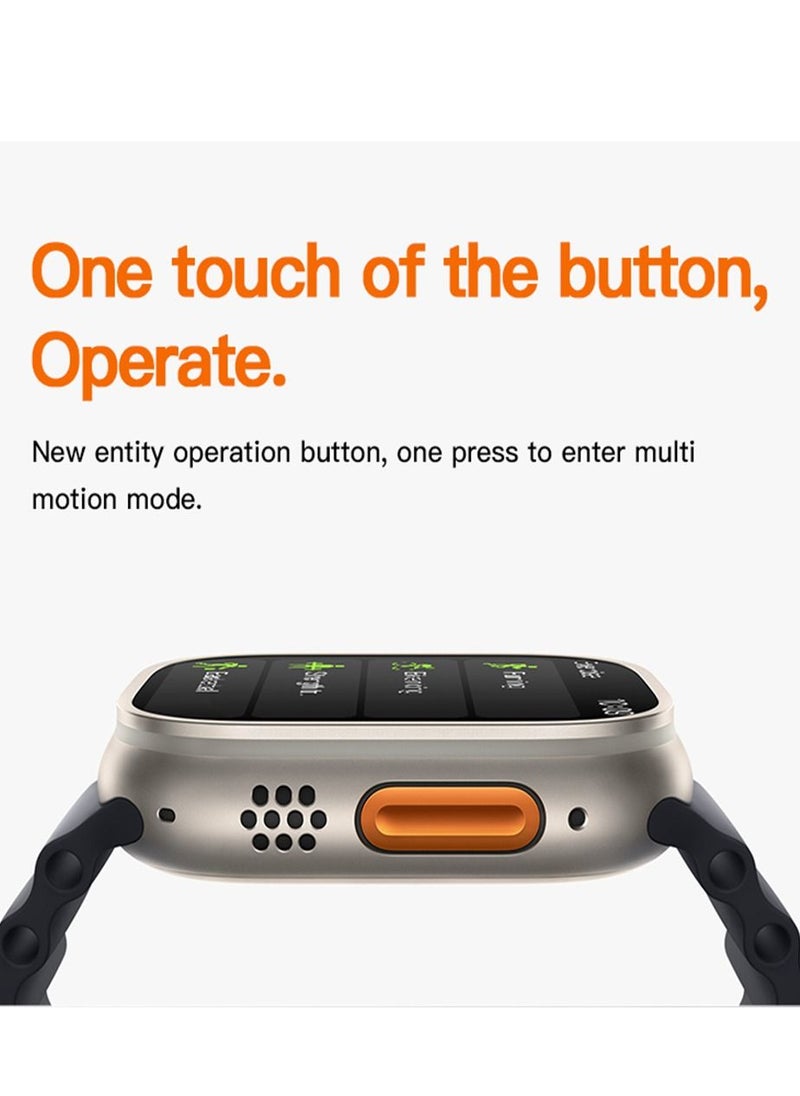 AROAQ - T900 Ultra Wireless Charging New Features Super Fast Latest Smart Watch Orange - Image 1