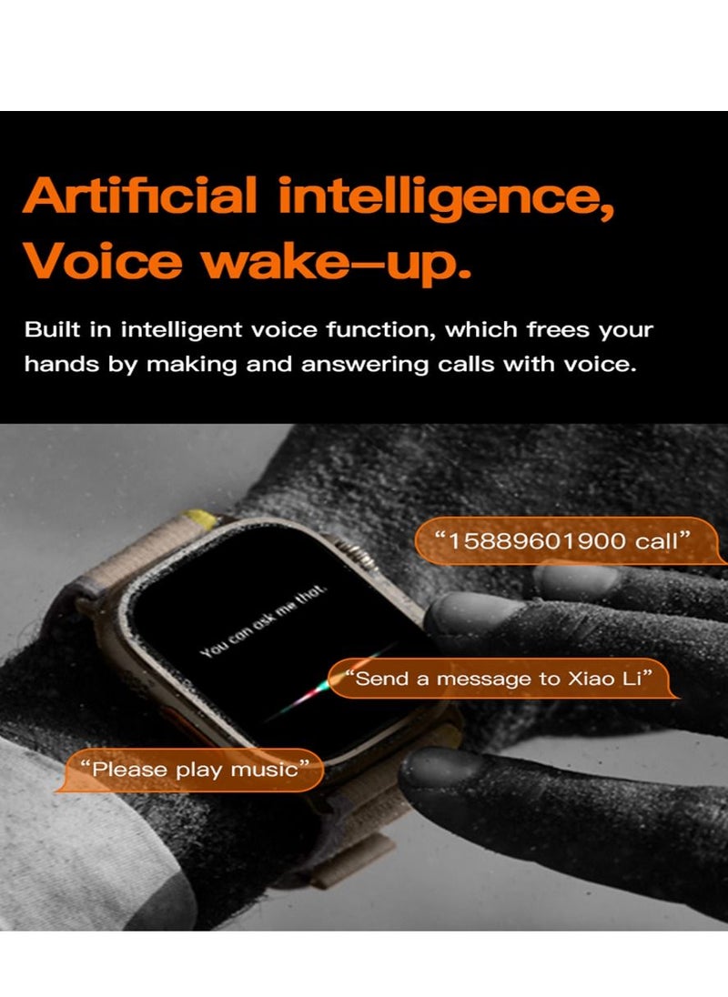 AROAQ - T900 Ultra Wireless Charging New Features Super Fast Latest Smart Watch Orange - Image 1