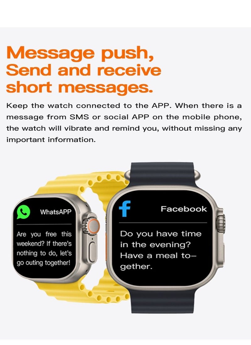 AROAQ - T900 Ultra Wireless Charging New Features Super Fast Latest Smart Watch Orange - Image 1