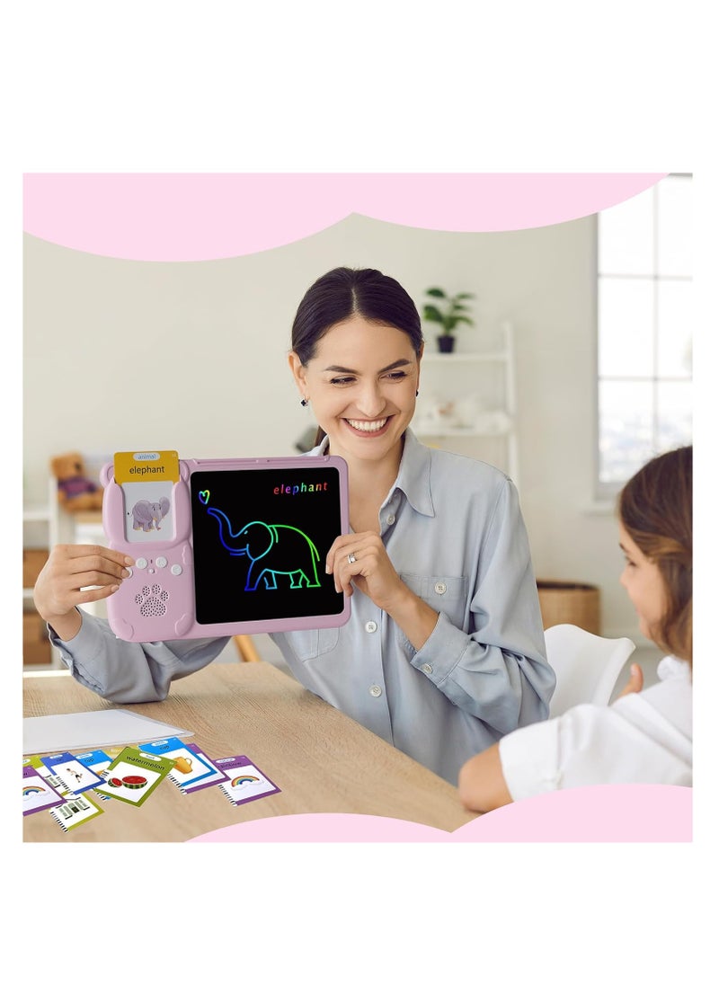 510 Words Talking Flash Cards Lcd Writing Tablet For 3-8 Years Toddlers 2-In-1 Read&Write Toys Early Education Device (510 Words)  - Image 5