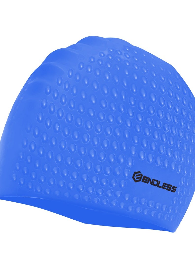 ENDLESS  Comfortable Silicon Swimming Cap with Ergonomic Ear Pockets | Fully Elastic Waterproof Cap for Long and Short Hair with Thicker Edge | For Women and Men  - Image 1