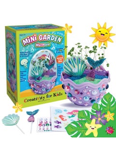 Creativity for Kids Mini Garden Mermaid Terrarium Kit - Crafts And Gifts For Girls Ages 6-8+, Stocking Stuffers  - Image 1