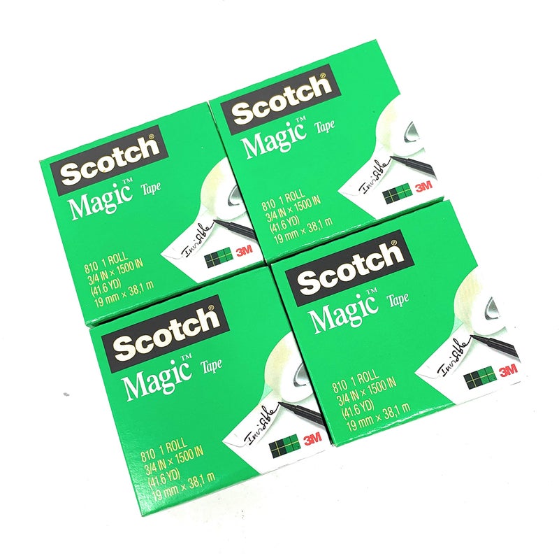 Scotch Magic Tape 810 Refill (3/4 in X 1500 in) 4 Rolls - Image 1