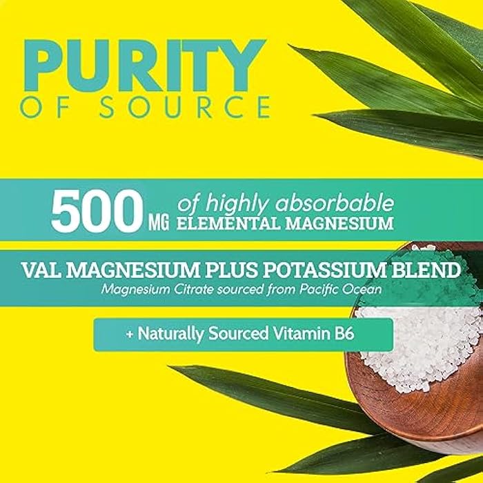 VAL Magnesium Citrate + B6 + Potassium, 90 Tablets - Image 5
