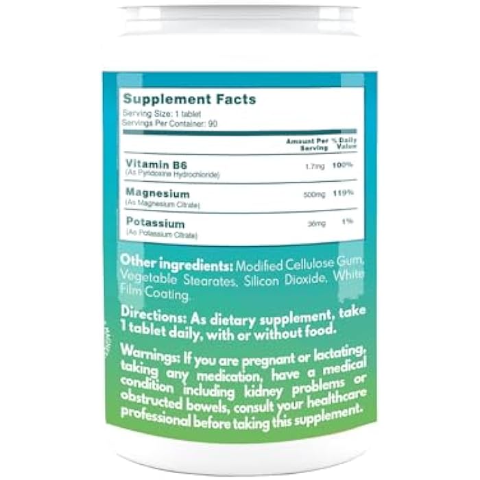 VAL Magnesium Citrate + B6 + Potassium, 90 Tablets - Image 4