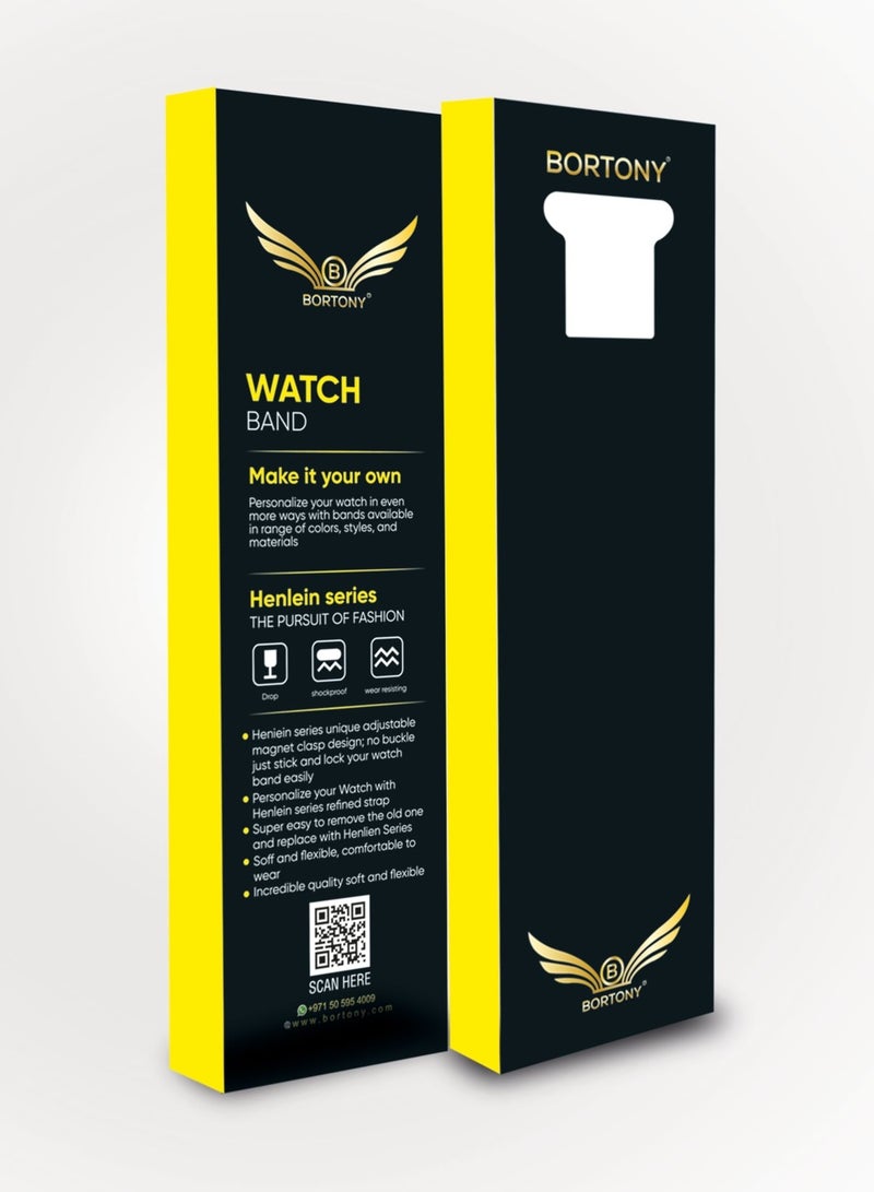 BORTONY Replacement Strap Watchband For Apple Watch Series 7/6/SE/5/4/3/2/1 42/44/45mm - Image 2