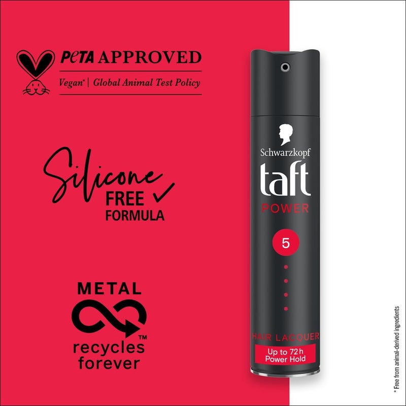 Taft Lacquer Black Hair Spray, 250ml - Image 3