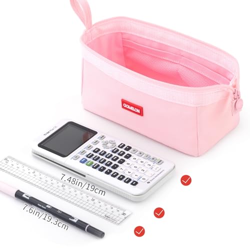 CICIMELON Pencil Case Large Capacity Pen Pouch Multifunctional Pencil Bag for School Students Teen Girls Office Women Adult (Light Pink) - Image 5
