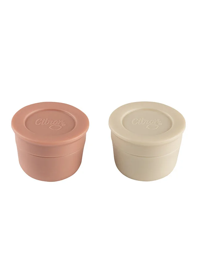 Citron Mini Sauce Containers Blush Pink/Cream