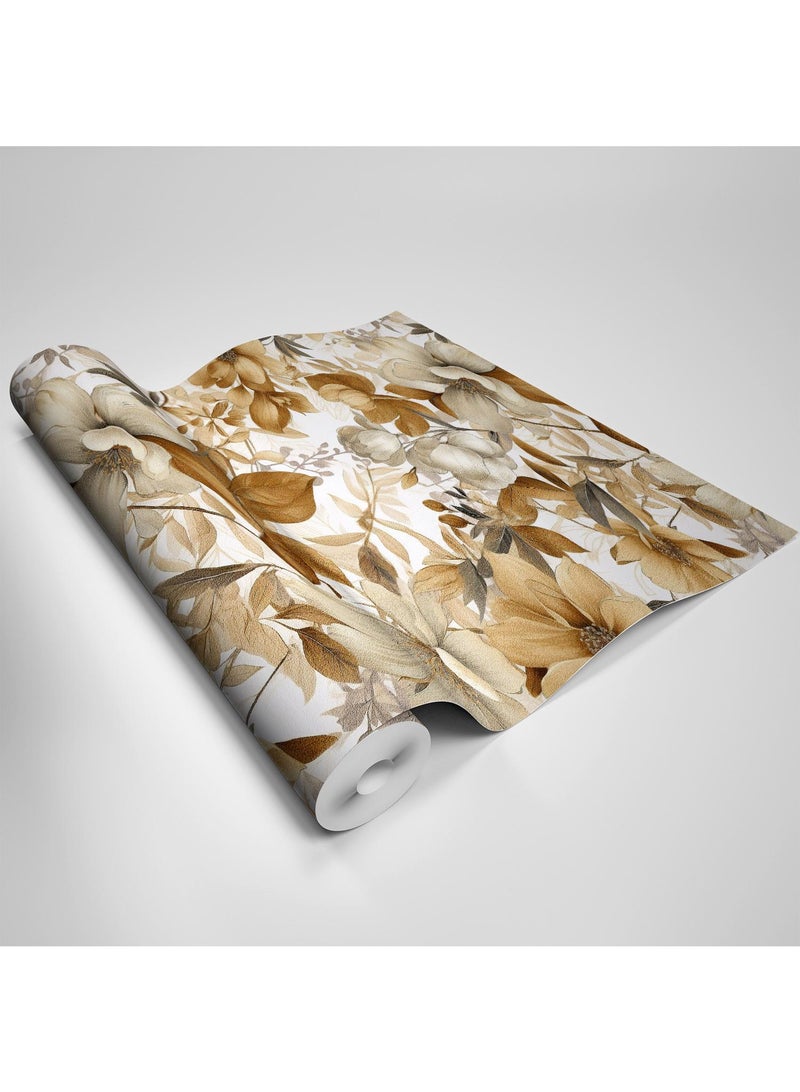 general PVC Vintage Plant Waterproof Self-Adhesive Multi-Purpose Wall Sticker Kitchen And Living Room Self-Adhesive Wallpaper Waterproof And Moisture-Proof - Image 1