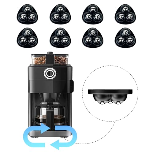 Tasttin Appliance Casters Furniture Sliders Appliance Rollers for Kitchen Coffee Machine Blender Oven Helps Mom or Wife Easily Solve Countertop Sliding Black 8pcs - Image 1