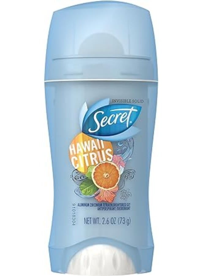Secret Invisible Solid Deodorant Hawaii Citrus 73g