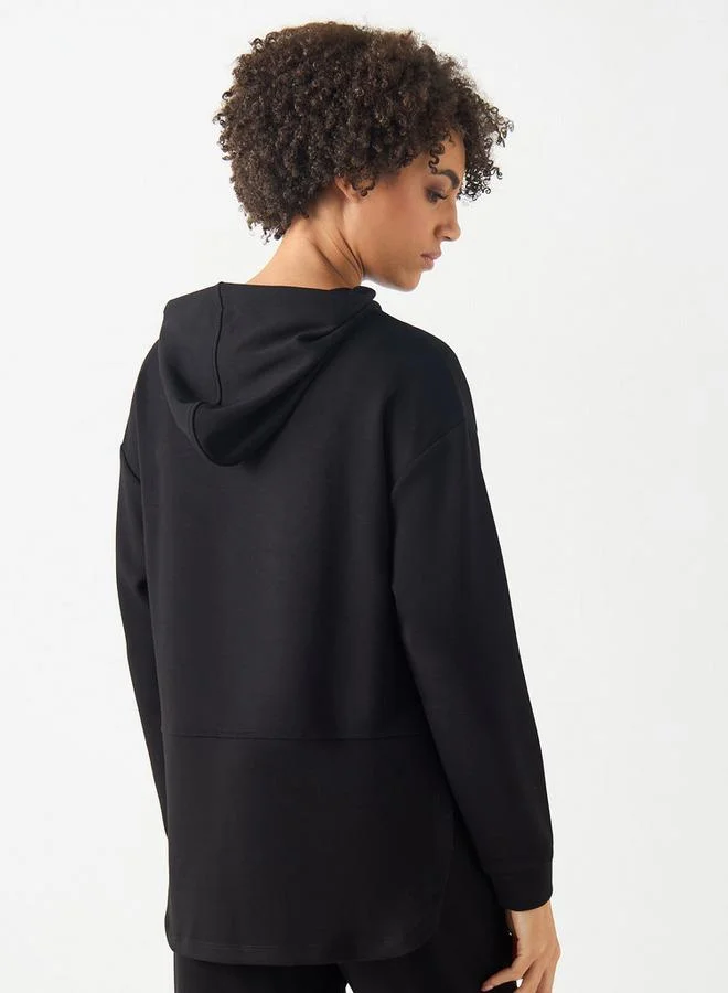Kappa Kappa Logo Print Hoodie with Long Sleeves