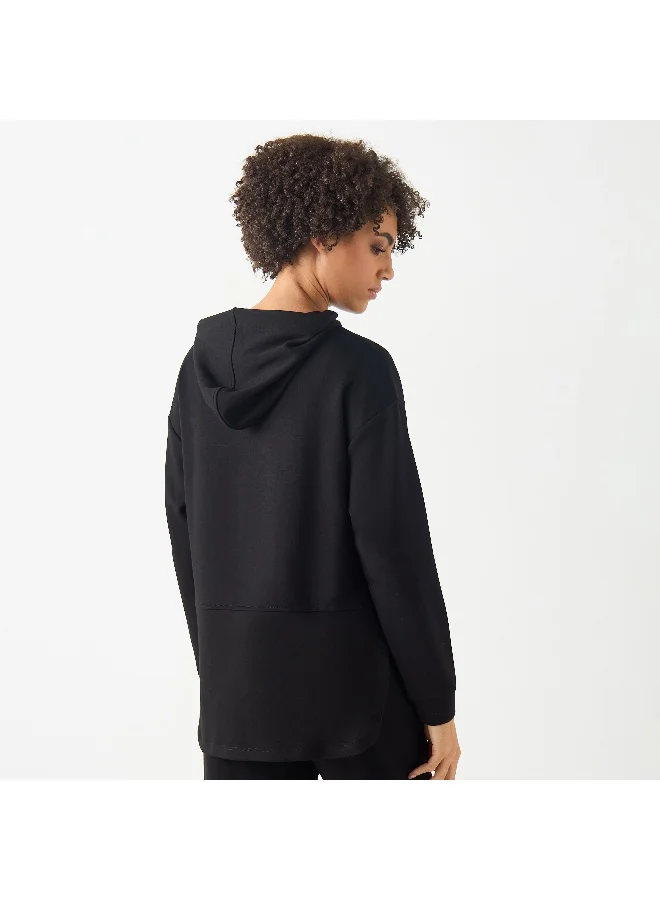 Kappa Kappa Logo Print Hoodie with Long Sleeves