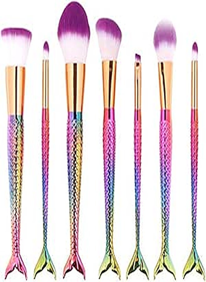 Makeup Brushes 7 Pcs Fish Scale