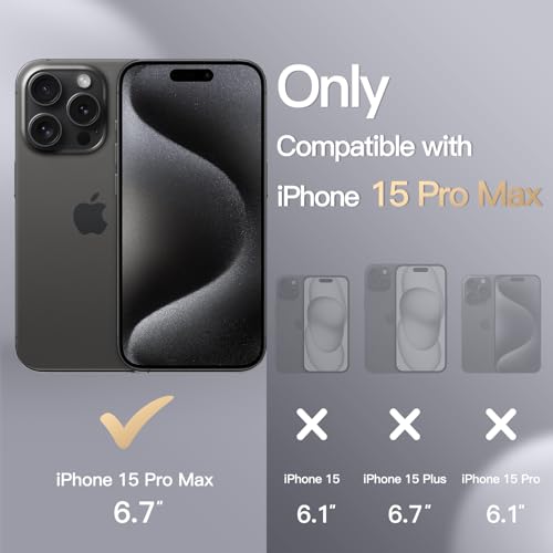 JETech Silicone Case for iPhone 15 Pro Max 6.7-Inch, Silky-Soft Touch Full-Body Protective Phone Case, Shockproof Cover (Black) - Image 2