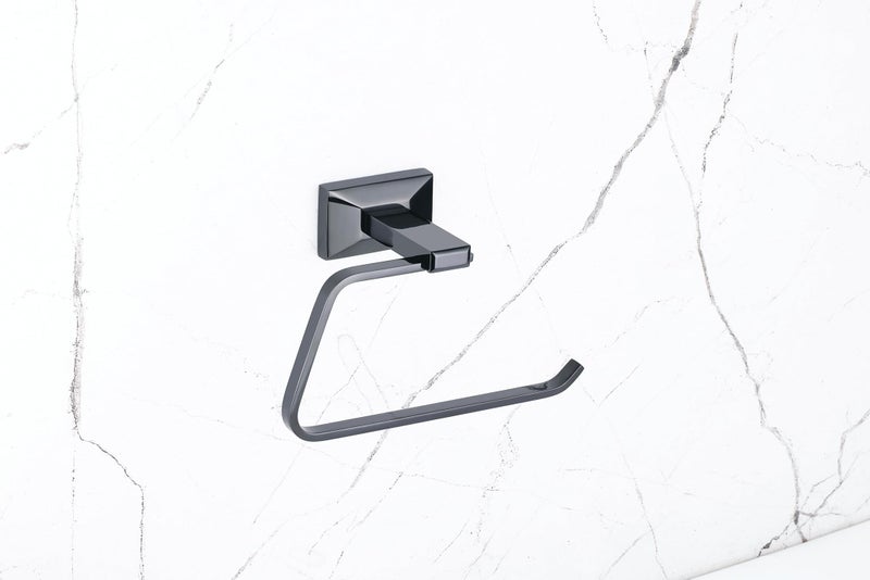 AQZA Brass Napkin Ring/Napkin Holder/Napkin Hanger/Bathroom Accessories (MATT Black)  - Image 1