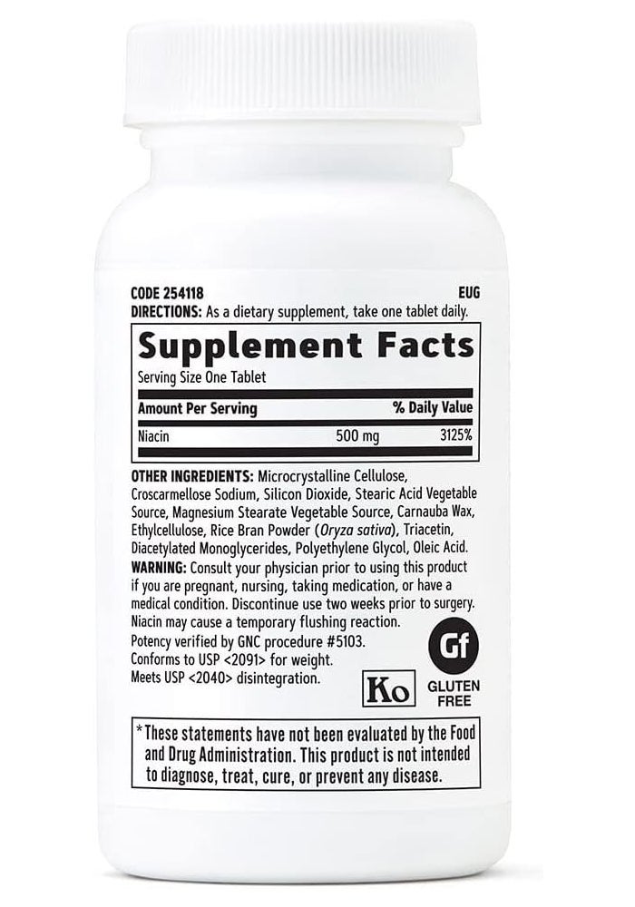 GNC GNC Niacin 500mg Dietary Supplement - Image 2