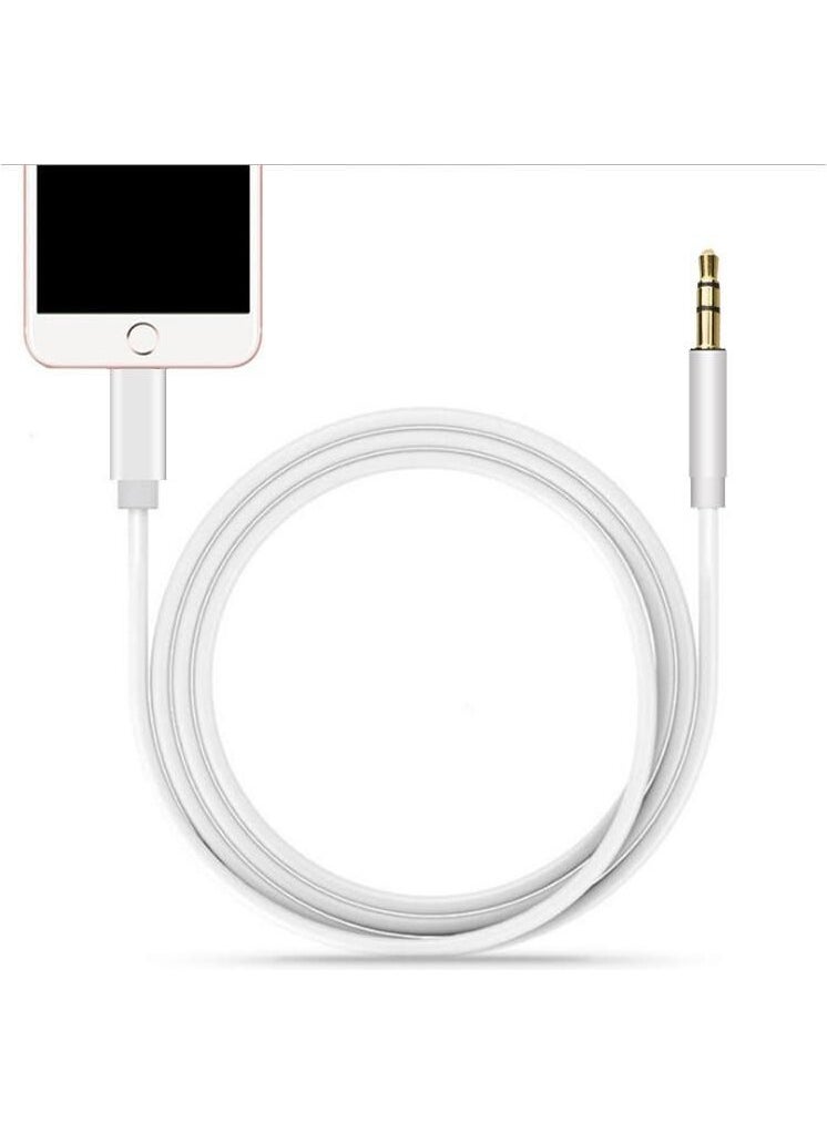 Qiqoox - Lightning To Aux Cable 1mt 3.5mm Aux Apple iPhone 7 8 x 11 12 13 Mini Pro Max Compatible Audio Converter - Image 1