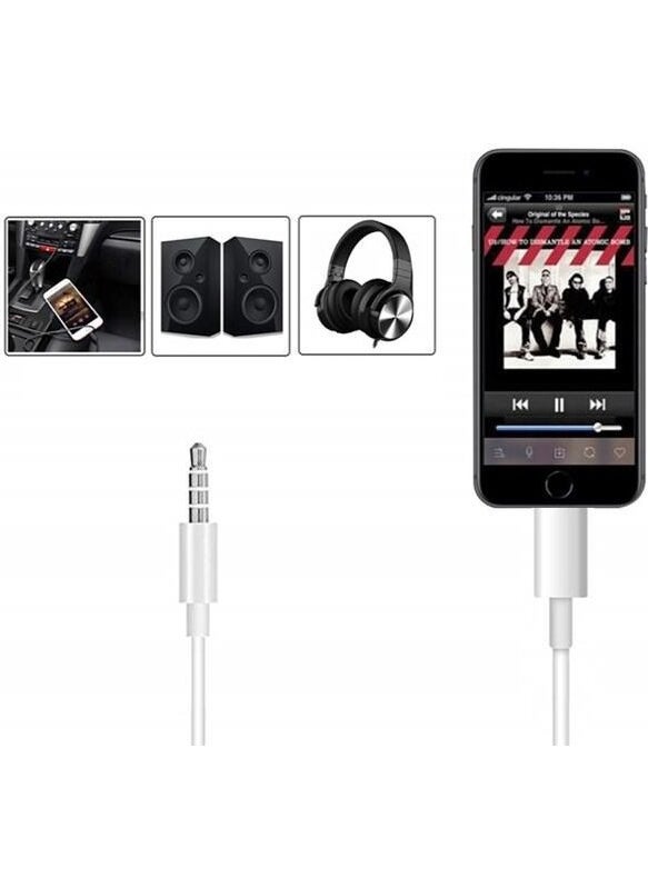 Qiqoox - Lightning To Aux Cable 1mt 3.5mm Aux Apple iPhone 7 8 x 11 12 13 Mini Pro Max Compatible Audio Converter - Image 1