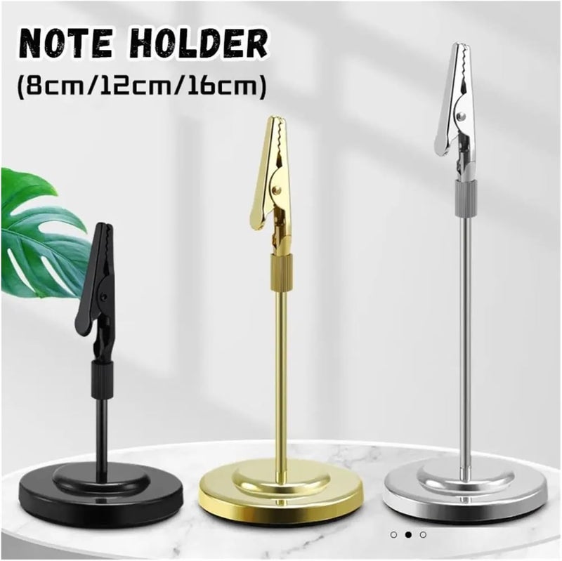 Table Number Holders 4 Pcs Desktop Decorative Photo Clip Picture Stainless Steel Card Holder(Silver-8cm) - Image 4