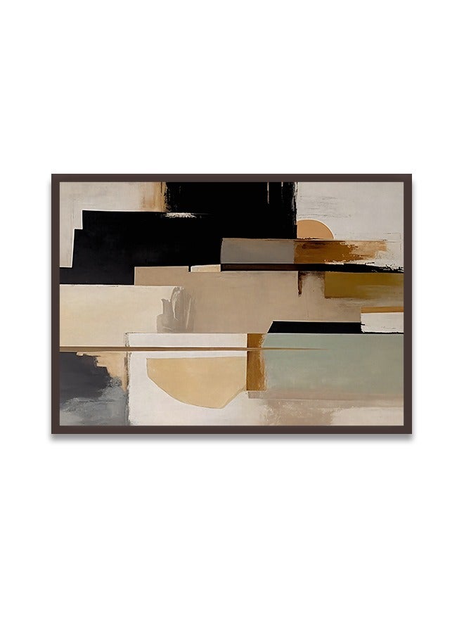 Marktna Canvas Wall Art For Wall Decoration Abstract Design With A Hollow Brown Frame Size 120x80cm One Piece - Image 2