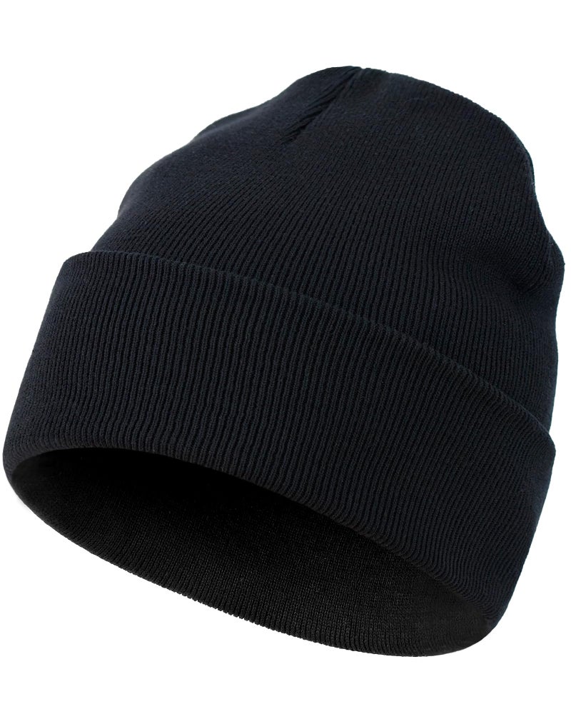 ROYBENS 100% Cotton Beanie, Knit Cuffed Beanies Hats for Men & Women, Winter Slouchy Soft Warm Double Layer Unisex Skull Cap Hatâ€‹â€‹ - Image 1