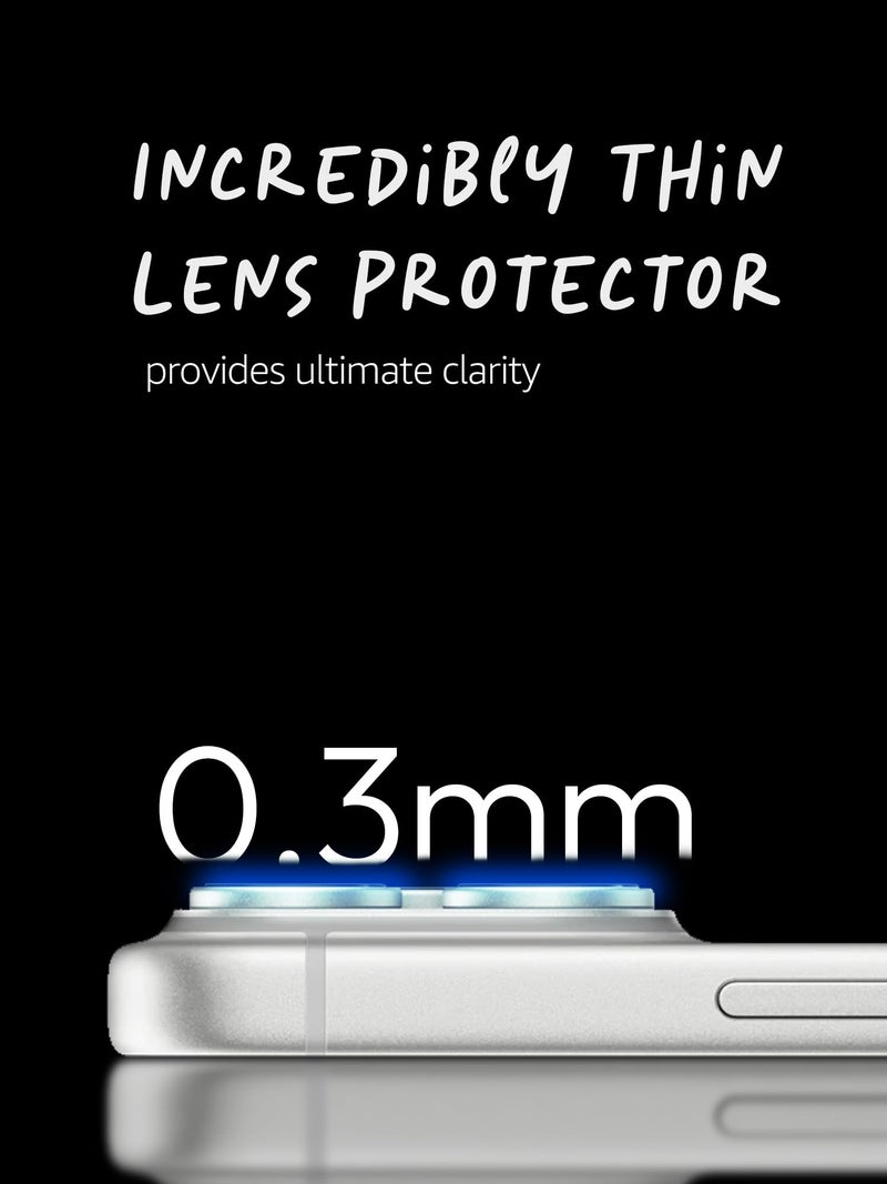 Lensarmor Compatible with iPhone 17 Pro / 17 Pro Max Camera Lens Protector Silver (2-Pack) – 9H Tempered Glass, Military-Grade Anti-Scratch, Case-Friendly, Easy Alignment Frame - Image 5