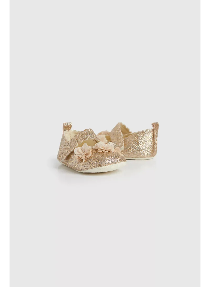 mothercare Gold Glitter Pram Shoes