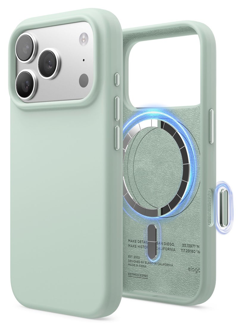 Elago Magnetic Liquid Silicone for iPhone 17 Pro case cover [Camera Control Button Cover] compatible with MagSafe Shockproof - Mint - Image 1